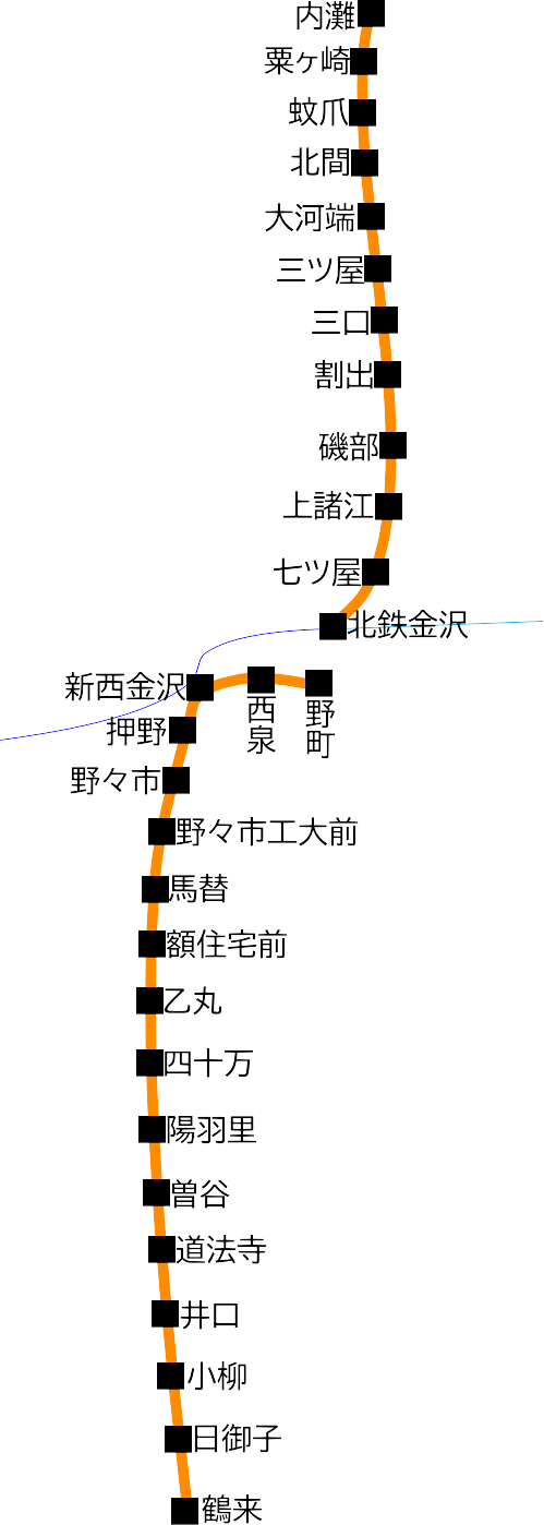 北陸鉄道路線図