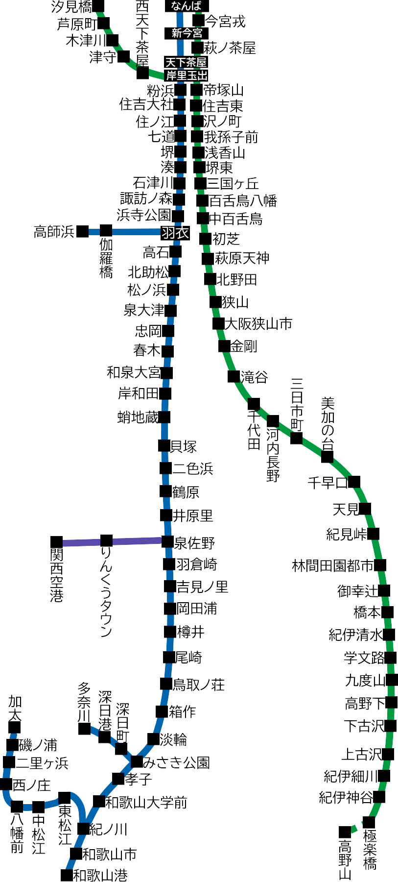 南海電鉄路線図