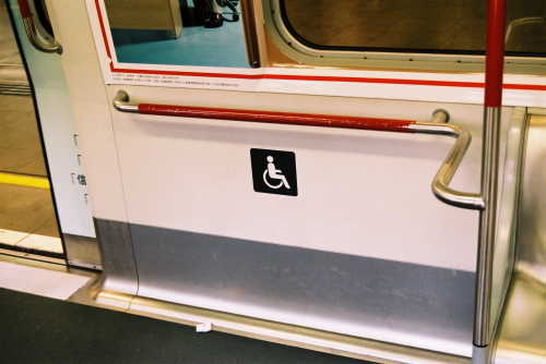 MTRの車いすスペース。